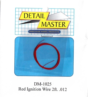 Detail Master Red Ignition Wire (.012") 2 ft for 1/24 & 1/25