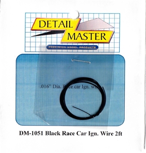 Detail Master Black Race Car Ignition Wire (.016") 2 ft for 1/24 & 1/25