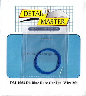 Detail Master Dark Blue Race Car Ignition Wire (.016") 2 ft for 1/24 & 1/25