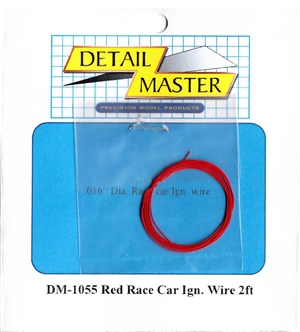 Detail Master Red Race Car Ignition Wire (.016") 2 ft for 1/24 & 1/25