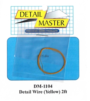 Detail Master Yellow Detail Wire (.0075") 2 ft for 1/24 & 1/25