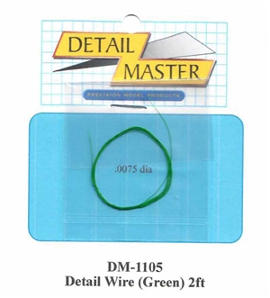 Detail Master Green Detail Wire (.0075") 2 ft for 1/24 & 1/25