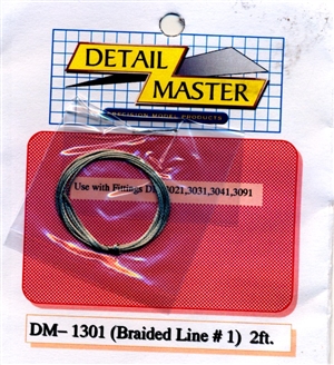 Detail Master Braided Line #1 (.020") 2 ft for 1/24 & 1/25