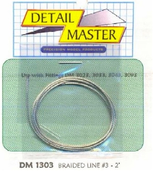 Detail Master Braided Line #3  2 ft (.035") for 1/24 & 1/25