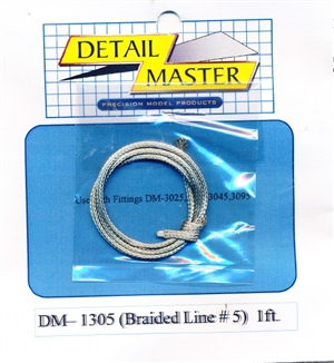 Detail Master Braided Line #5  1 ft (.060") for 1/24 & 1/25