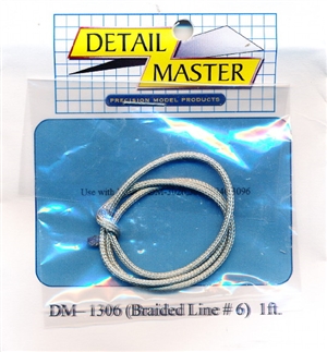 Detail Master Braided Line #6 1 ft (.080") for 1/24 & 1/25