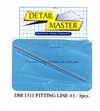 Detail Master Fitting Line #1 (Use with DM-1301) (.020")  3 3" pieces for 1/24 & 1/25