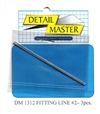 Detail Master Fitting Line #2 (Use with DM-1302) (.025")  3 3" pieces for 1/24 & 1/25