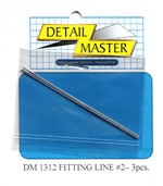Detail Master Fitting Line #2 (Use with DM-1302) (.025")  3 3" pieces for 1/24 & 1/25