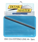 Detail Master Fitting Line #4 (Use with DM-1304) (.045")  3 3" pieces for 1/24 & 1/25