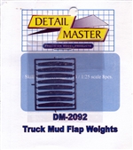 Detail Master Truck Mud Flap Weight (8 pcs) for 1/24 & 1/25