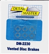 Vented Disc Brakes - Solid for 1/24 & 1/25 kits (Set of 2)