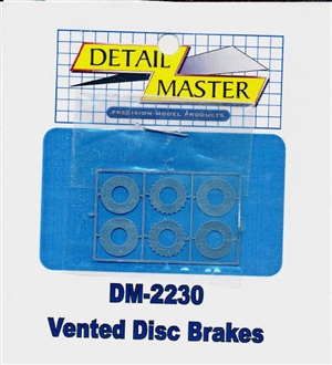 Vented Disc Brakes - Solid for 1/24 & 1/25 kits (Set of 2)