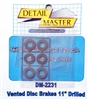 Vented Disc Brakes - Drilled for 1/24 & 1/25 kits (Set of 2)