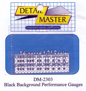 Perfomance Gauges (Black Background) for 1/24 & 1/25