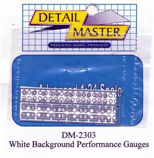 Perfomance Gauges (White Background) for 1/24 & 1/25