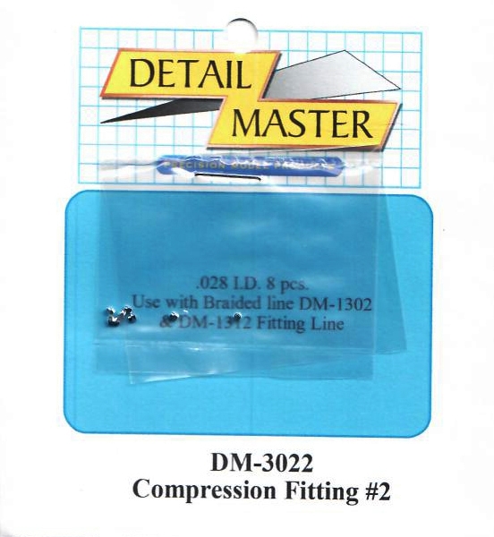 8pc DET3022 DETAIL MASTER  1/24-1/25 Compression Fitting #2 