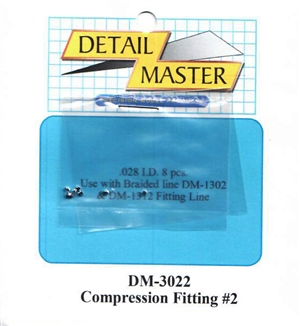 Detail Master Compression Fitting #2 (8pcs) (.025 ") for 1/24 & 1/25