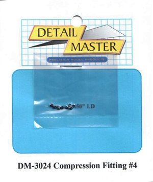 Detail Master Compression Fitting #4 (8 pcs) (.050 ") for 1/24 & 1/25