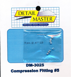 Detail Master Compression Fitting #5 (8 pcs) (.067 ") for 1/24 & 1/25 & 1/16