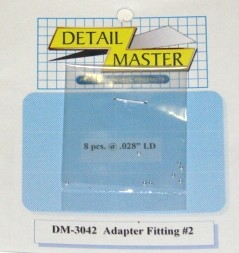 Detail Master Adapter Fitting #2 (8pcs) (.025 ") for 1/24 & 1/25