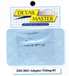 Detail Master Adapter Fitting #3 (8 pcs) (.037 ") for 1/24 & 1/25