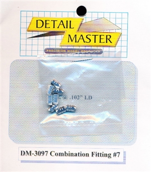 Detail Master Combination Fitting #7 (8pcs) (.102 ") for 1/24 & 1/25
