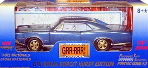 1966 PONTIAC GTO - ROYAL BOBCAT HURST EDITION - BARRIER BLUE - PONTIAC NATIONALS OFFICIAL CAR!(1/18) Rare Diecast  (fs)
