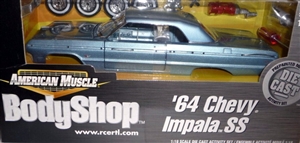 1964 "Silver Blue" Chevy Impala SS  'BodyShop American Muscle' Diecast Kit (1/18) (fs)