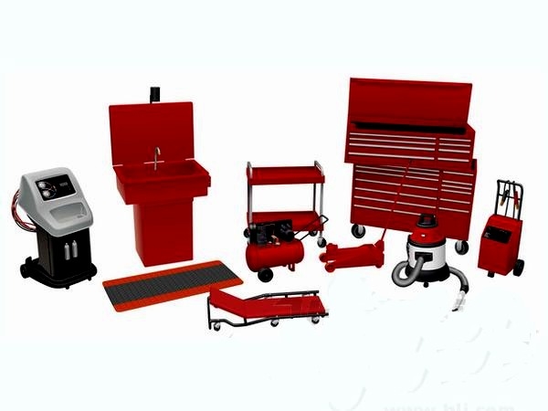Garage Tools 3 (Creeper, Roll Cart, Battery Charger, Diagnostic 