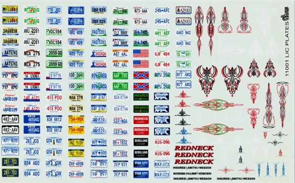 1/24 Scale New Hampshire License Plate Decals For Die-cast Models 