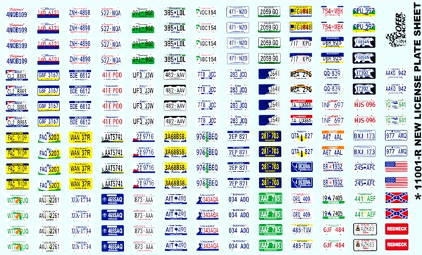 QUEBEC CANADA LICENSE PLATE DECALS FOR 1:18 SCALE CARS 