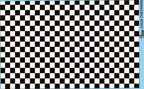 1-600 SMALL Black & White Checker Board Pattern  3mm Decals