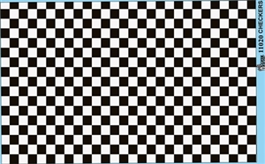 Checkerboard Decal Sheet Gofer Decals Black and White Checkered Squares(1/25 or 1/24)