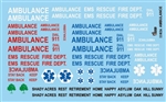 Ambulance Gofer Decals (1/25 or 1/24)