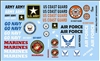 Military Sponsors-Army, Navy, Marines, Air Force, Coast Guard Gofer Racing (1/25 or 1/24)