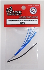 A Pre-Wired Distributor with Blue Wiring and Plug Boot Material (1:24-1:25)