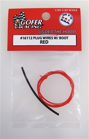 Engine Plug Wiring with Plug Boot Material (1:24-1:25)  "Red"