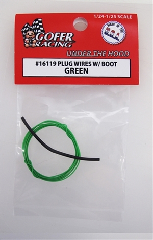 Engine Plug Wiring with Plug Boot Material (1:24-1:25) "Green"