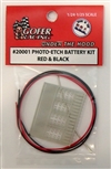 Photo Etch Battery Kit with Red and Black Cables (1:24-1:25)