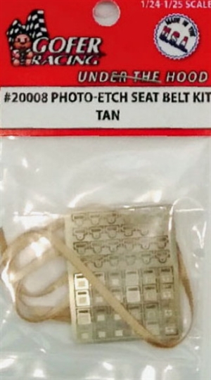 Photo Etch Seat Belts with Tan Ribbon Belts  (1:24-1:25)