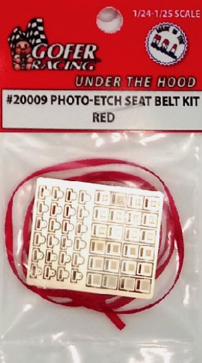 Photo Etch Seat Belts with Red Ribbon Belts  (1:24-1:25)