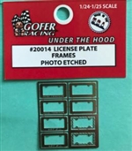 Photo Etched License Plate Frames