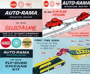 Gilbert American Flyer Auto-Rama Racing Accessories Set (Fly-Over Chicane Kit, Flip Flop Chicane, and Select-A-Lane) (1/32)