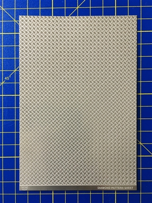 Diamond Plated Pattern Sheet (3.5" x 5.5") (1/24 & 1/25)