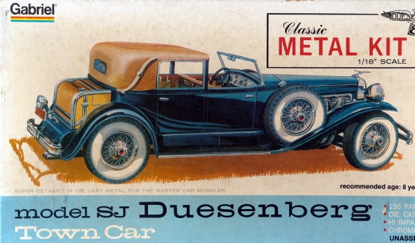 Scale Models 1928 Duesenberg Town Car Unassembled Metal Kit Die Cast 4014 for sale online 