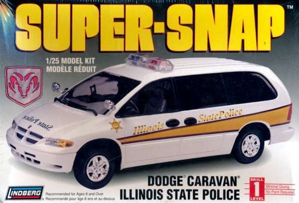 Lindberg 1/25th scale Illinois State Police Dodge Caravan plastic model kit