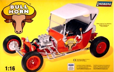 Lindberg 1/16 Scale Bull Horn Model T Hot Rod Model Kit # 72320 New