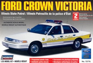 1996 Ford Crown Victoria Illinois State Police - pre-painted w/ MX-7000 light bar & authentic decals (1/25) (fs)