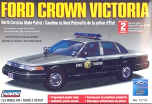 1996 Ford Crown Victoria North Carolina - pre-painted w/ MX-7000 light bar & authentic decals (1/25) (fs)